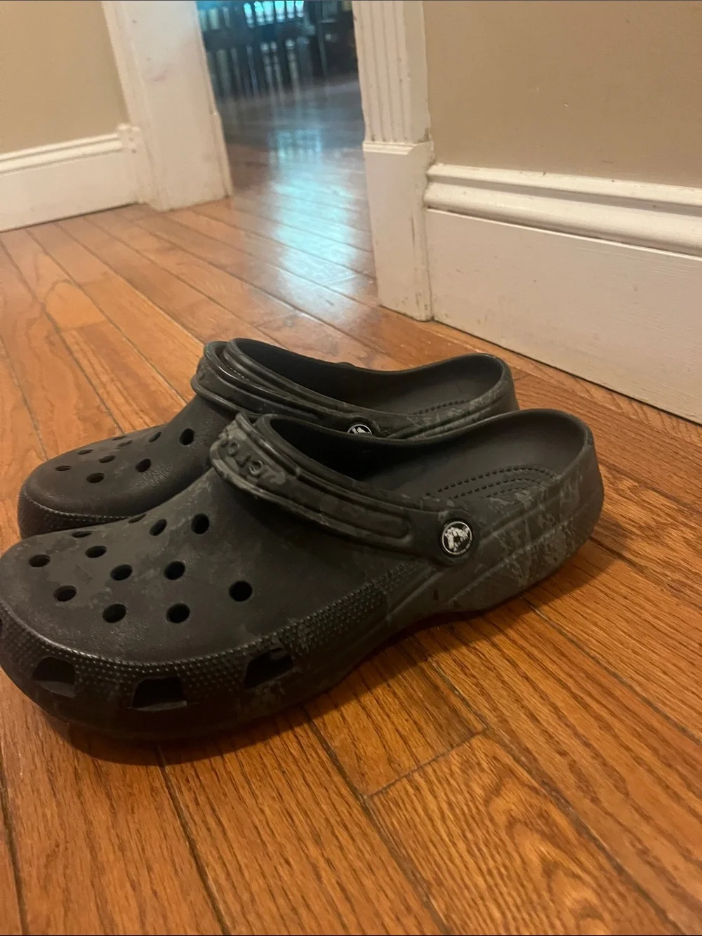 Kids Black Slip-On Clog Shoes